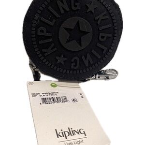 Kipling Black Round Coin Pouch